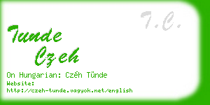 tunde czeh business card